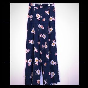 XHILARATION • Floral Print Palazzo Pants Navy